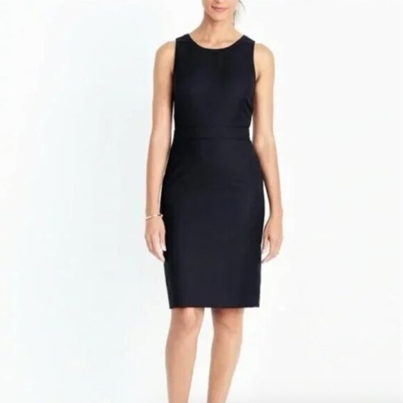 NWT J. Crew Factory black sheath suiting dress - Picture 1 of 6